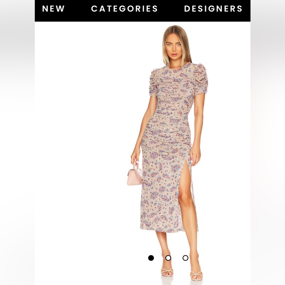 Free People Brielle Midi Dress in tea combo S